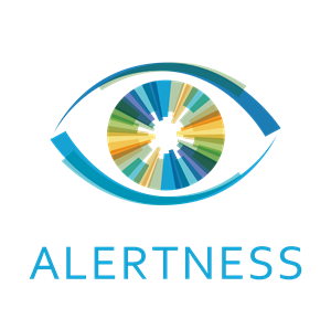 logo Alertness - colourful eye